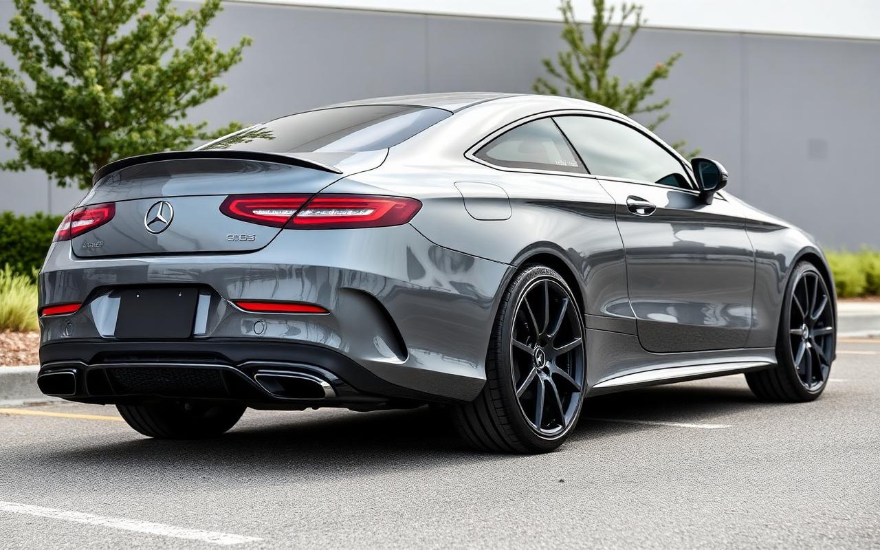 Mercedes C-Class ontchroomd, smoked lights en zwarte velgen
